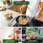 HOTEC 446°F Heat Resistant Silicone Kitchen Utensils, Cooking Utensil Set - Image 3