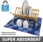Drymate Jumbo XL Dish Drying Mat, Low-Profile, Super Absorbent, Quick Dry Fabric - Image 2