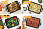 TeamFar Roasting Pan, 14” Nonstick Deep Lasagna Brownie Turkey Pan - Image 5