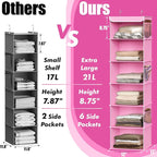 Simple Houseware 6 Shelf Hanging Closet Organizer - Image 4