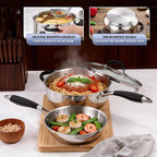 E-far 10-Piece Stainless Steel Cookware Set - Image 5