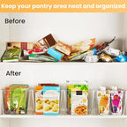 YIHONG 8 Pack Clear Pantry Organizer Bins, Plastic Storage Containers - Image 6