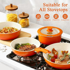 GIPP 11pcs Pots and Pans Set Non Stick, Nonstick Cookware Set Detachable Handle - Image 4