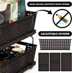 Simple Houseware 2 Tier Bathroom Organizer Tray Pull-Out Sliding Drawer - Image 5