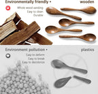 7 PCS Small Wooden Spoons, 5.8 Inch Honey Spoons - Image 4