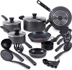 T-fal Initiatives Nonstick Cookware Set 18 Piece, Oven Broiler Safe 350F by T-falbrand