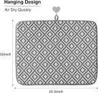 Dish Drying Mat for Kitchen 2 Pack, Ultra Absorbent Microfiber Dishes Drainer - Image 4