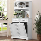 Double 13 Gallon Tilt Out Trash Can Cabinet - Image 7