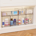 Vtopmart 7.6" H Clear Stackable Storage Drawers, 2 Pack Plastic Organizers Bins - Image 7