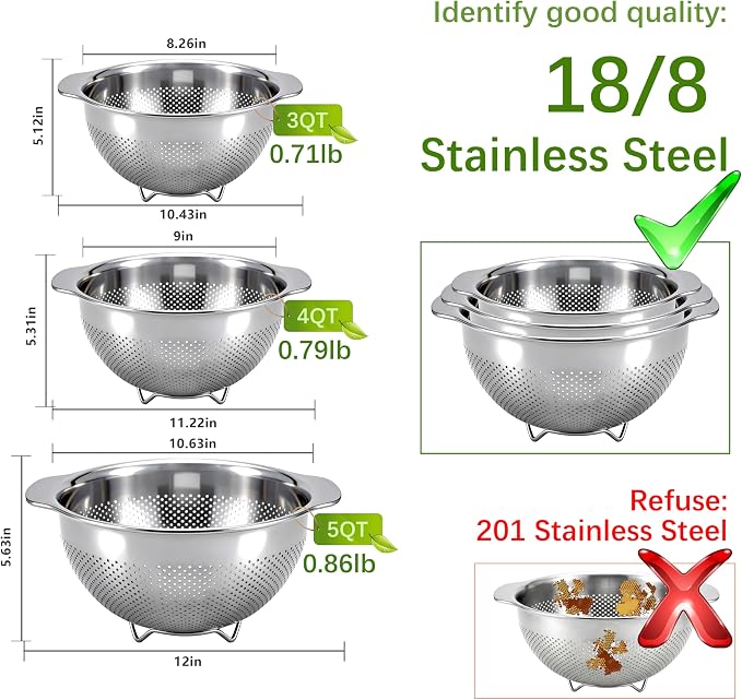 Pasta Strainer with Handle - Image 2
