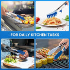 5-Pack Silicone Tongs for Cooking, Maywe Tanso 4PCS 13-Inch Kitchen Tongs - Image 5