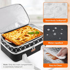 Lifewit Insulated Double Decker Casserole Carrier, Lasagna Lugger Holder - Image 4