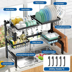 Over The Sink Dish Drying Rack, Expandable 2-Tier Stainless Steel Over The Sink - Image 2
