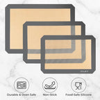 Zulay Kitchen Silicone Baking Mat Sheet 3-Pack - Image 2