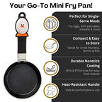 Joie Mini Egg Frying Pan, Small Nonstick Skillet, Heat-Resistant Handle - Image 2