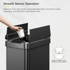 EKO Phantom-T 13.2 Gallon/ 50L Automatic Sensor Kitchen Trash Can, Slim - Image 9