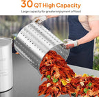 Bonnlo 30QT Aluminum Stock Pot for Boiling Seafood, Crawfish & Crab, Frying - Image 3