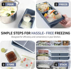 Silicone Freezer Tray with Lid Soup Freezer Container Molds with Steel - Image 6