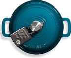 ROSSALLINI Signature Enameled Cast Iron Dutch Oven, Non-Stick Serving Pot - Image 3