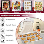 E-far Baking Sheet with Wire Rack, Stainless Steel Cookie Sheets Pan & Cooling - Image 4