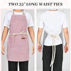 2Pack Adjustable Kitchen Apron for Women Men - Image 6