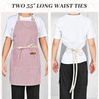 2Pack Adjustable Kitchen Apron for Women Men - Image 6