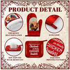 Leinuosen 6 Christmas Red Rooster Farmhouse Kitchen Decor Dish Towels Oven - Image 5