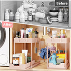 Simple Trending Under Sink Organizer 2 Pack, Sink Pull-Out Sliding Storage - Image 3