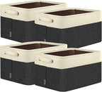 BALEINE Fabric Storage Bins for Shelves, Linen Storage Baskets for Organizing by BALEINE