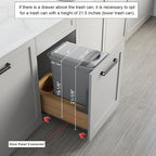 Dowell Single 35Qt Undermount Trash Pull-Out Waste Container - Image 6