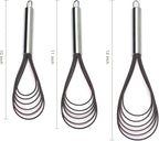 Flat Whisks Stainless Steel, 3 Pack 10''+11''+12'' Set Premium Sturdy-6 - Image 6