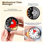 Premium Mechanical Kitchen Timer, No Battery Required, Magnetic Base, Twist - Image 5