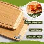 Bamboo Cutting Board Set Non Slip Feet Over Sink Acrylic Counter Lip Glass - Image 4