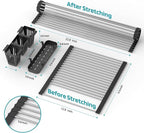 Extra Large Black Expandable Roll Up Dish Drying Rack Up to 25.1''with 2 - Image 3