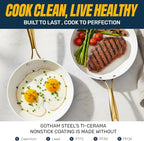 Gotham Steel 15 Pc Ceramic Pots and Pans Set Non Stick, Kitchen Cookware Sets - Image 4