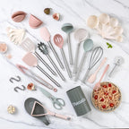 COOK WITH COLOR Silicone Cooking Utensils, Kitchen Utensil Set, Cooking Utensils - Image 6