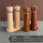 TLYSXPRO Wooden Pepper Grinder – Refillable Pepper Mill - Image 9