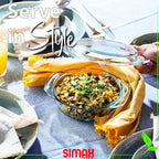 SIMAX Casserole Dish with Lid, 1 Quart Round Glass Casserole, Baking Dish - Image 2