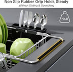 JASIWAY Dish Drying Rack in Sink, Expandable Stainless Steel Dish Drainers - Image 8