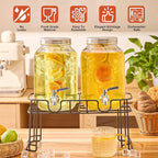 1 Gallon Glass Drink Dispensers - Image 2