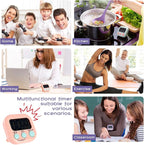 Weewooday 24 Pcs Digital Kitchen Timer Magnetic Timer Bulk On/Off Switch Minute - Image 7