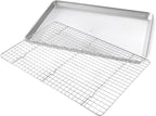 USA Pan Bakeware Half Sheet Baking Pan and Bakeable Nonstick and Cooling Rack - Image 2