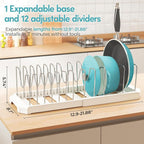 Pots and Pans Organizer for under Cabinet, Pan Pot Organizers inside Cabinet - Image 3