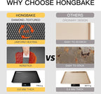 HONGBAKE 2 Pack Half Sheet Pan Set, 1/2 Cookie Sheets - Image 2