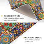 Mexican Tiles Dish Drying Mat for Kitchen Counter Absorbent Microfiber Dish - Image 3