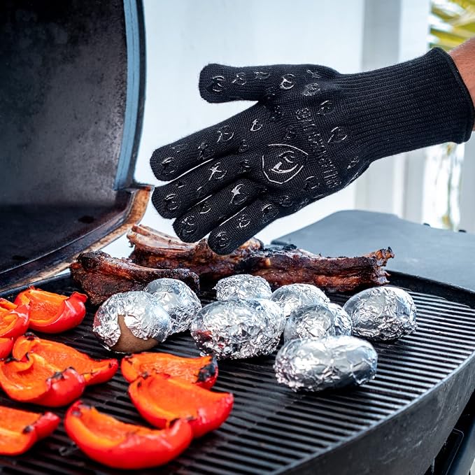 Grill Armor Oven Gloves with Fingers – Extra Long Cuff, 932°F Heat, Fire & Cut - Image 4