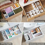 Lifewit 4 Pack 4" High Drawer Dividers 28 -43.5cm/11-17" Adjustable Kitchen - Image 8