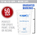 TCP Global 32 oz. Graduated Plastic Mixing Cups - Image 2