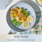 CAROTE Ceramic Cookware Set Nonstick, Non-Toxic & PFAS-Free, Dishwasher - Image 4