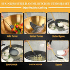 Kitchen Utensils Set, Large Non-stick Silicone Cooking Utensils Set 6 Pcs - Image 3